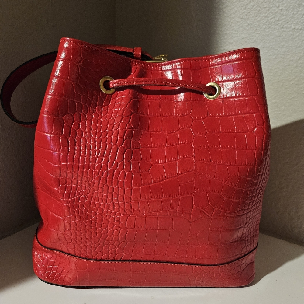 Valentino Milano Red leather bucket bag - Picture 4 of 10